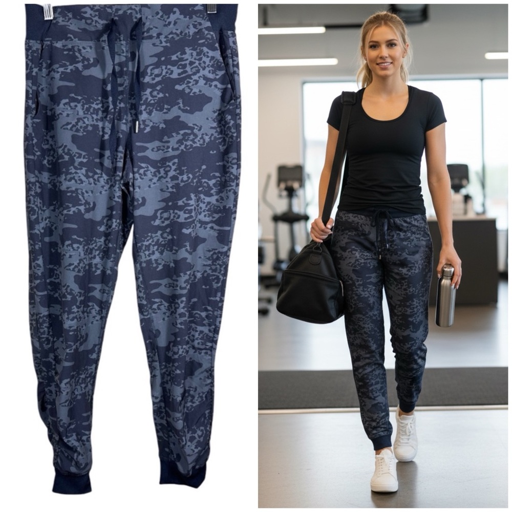 CALVIN KLEIN Performance Women's Drawstring Camo Print Joggers Pants SzS NWOT
